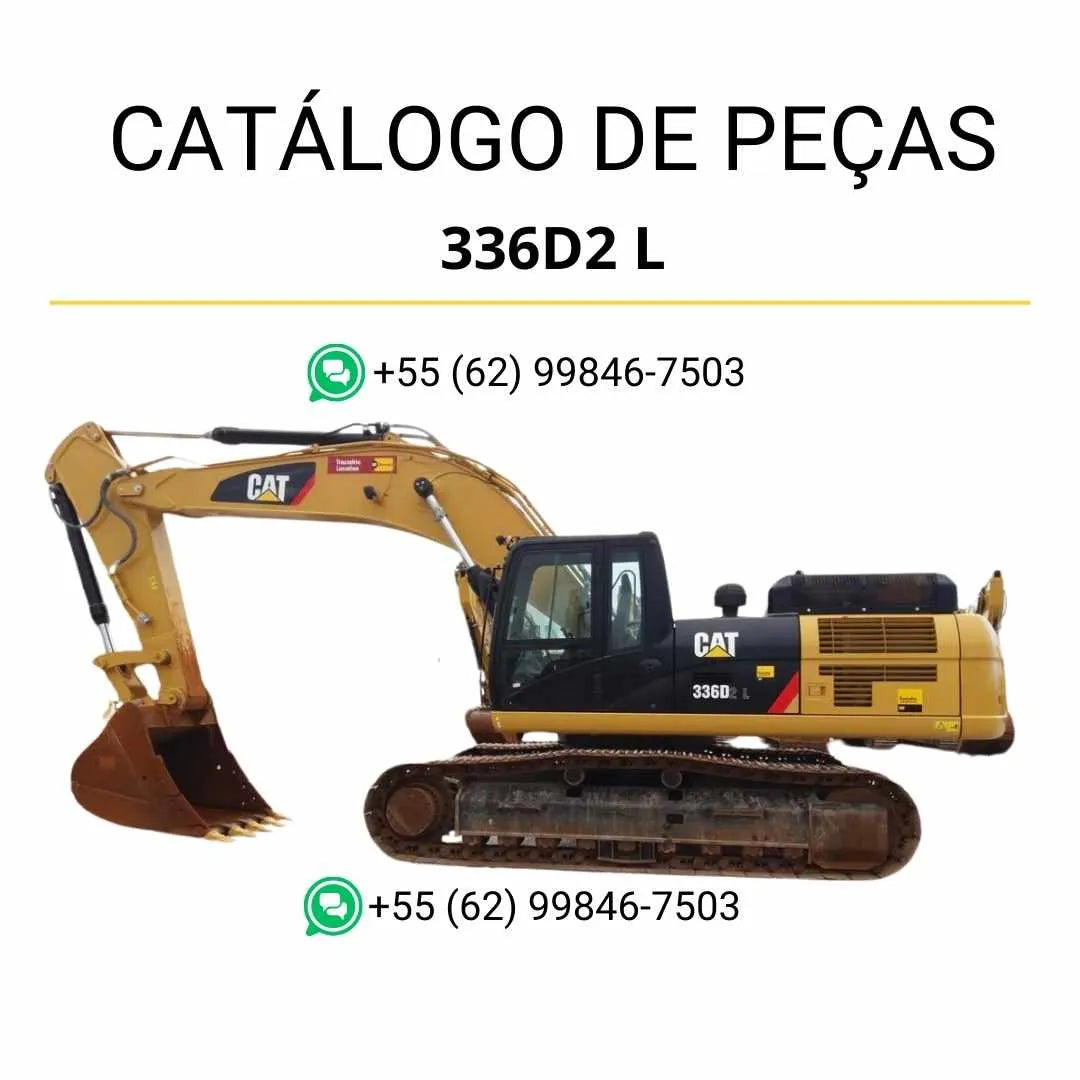 Catálogo de peças Caterpillar 336D2 L escavadeira em PDF com diagramas técnicos e lista completa de componentes originais.