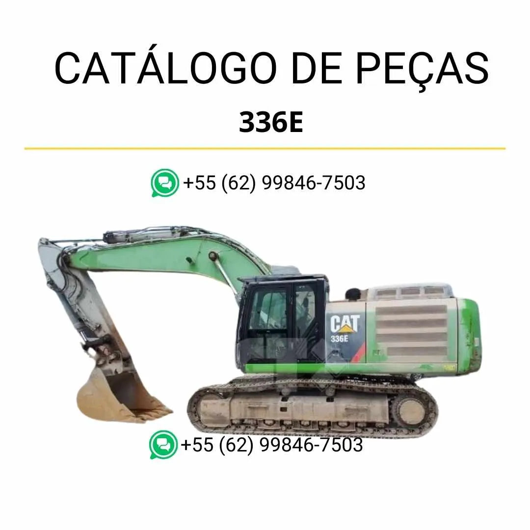 Catálogo de peças Caterpillar 336E Mobile Hyd Power escavadeira em PDF com diagramas técnicos completos e lista detalhada de componentes originais.