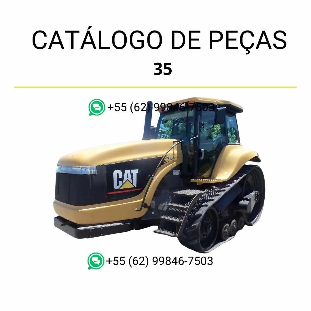 Catálogo de peças Caterpillar 35 Challenger em PDF com diagramas ilustrados e lista completa dos componentes originais do trator agrícola Challenger.