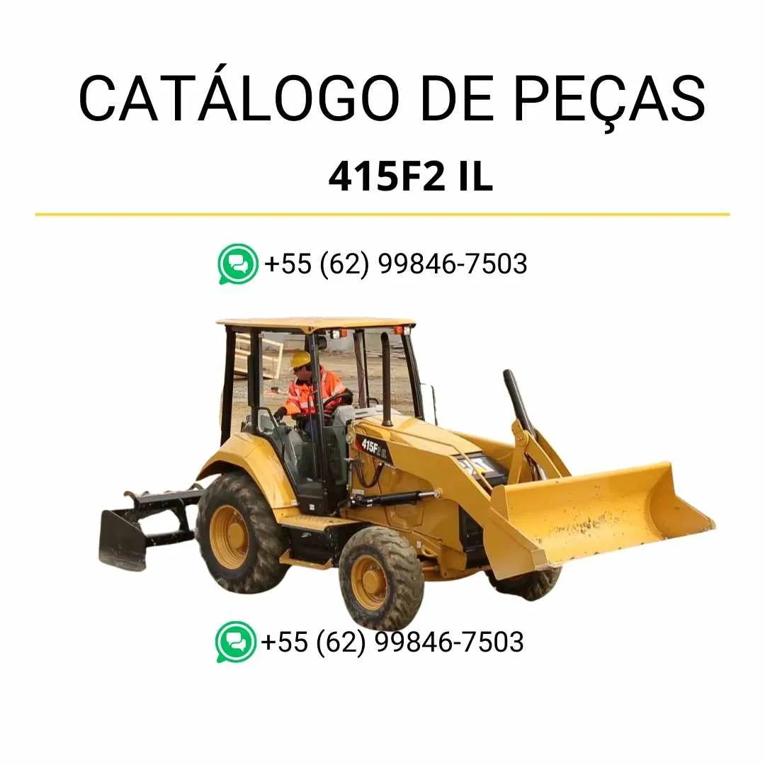 Catálogo de peças Caterpillar 415F2 IL retroescavadeira industrial em PDF com ilustrações detalhadas e lista completa de componentes originais.