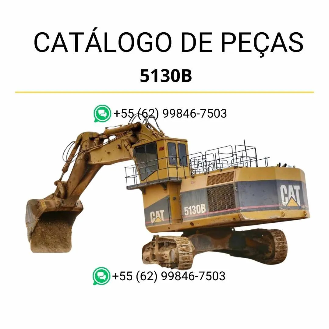 Catálogo de peças Caterpillar 5130B escavadeira de mineração em PDF com diagramas técnicos completos e identificação precisa de componentes originais.
