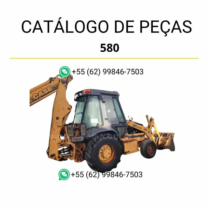 Catálogo de peças da retroescavadeira Caterpillar 580 Super L em PDF com diagramas técnicos detalhados e lista completa de componentes originais.
