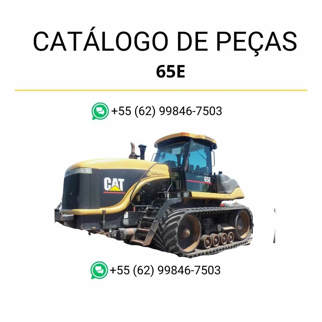 Catálogo de peças Caterpillar 65E Challenger em PDF com ilustrações técnicas completas e lista detalhada dos componentes originais do trator agrícola.