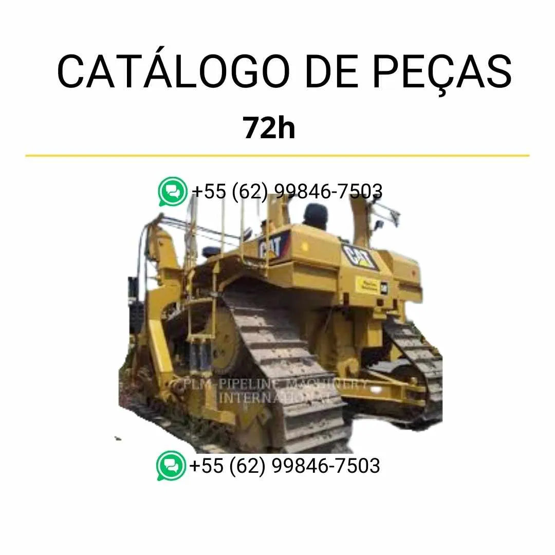 Catálogo de peças Caterpillar 72H em PDF com ilustrações técnicas detalhadas e identificação completa dos componentes originais da máquina.