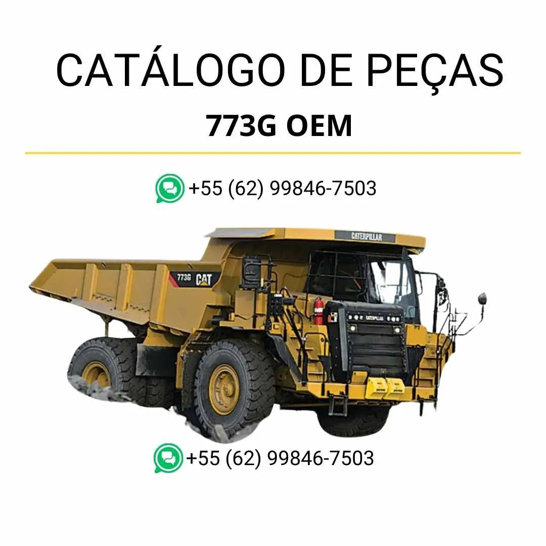 Catálogo de peças Caterpillar 773G OEM em PDF com diagramas técnicos detalhados e lista completa dos componentes originais do caminhão basculante.