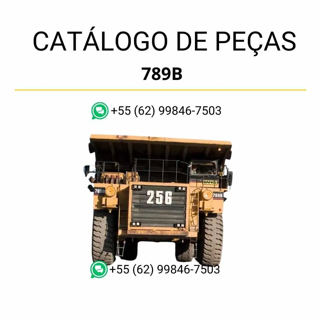 Catálogo de peças Caterpillar 789B em PDF com diagramas técnicos detalhados e identificação completa dos componentes originais do caminhão basculante.