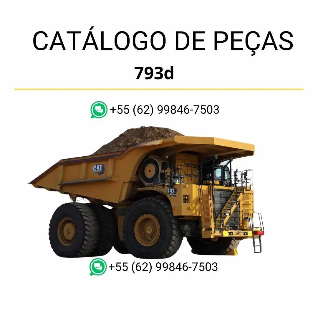 Catálogo de peças Caterpillar 793D em PDF com diagramas técnicos e lista completa dos componentes originais do caminhão fora de estrada.