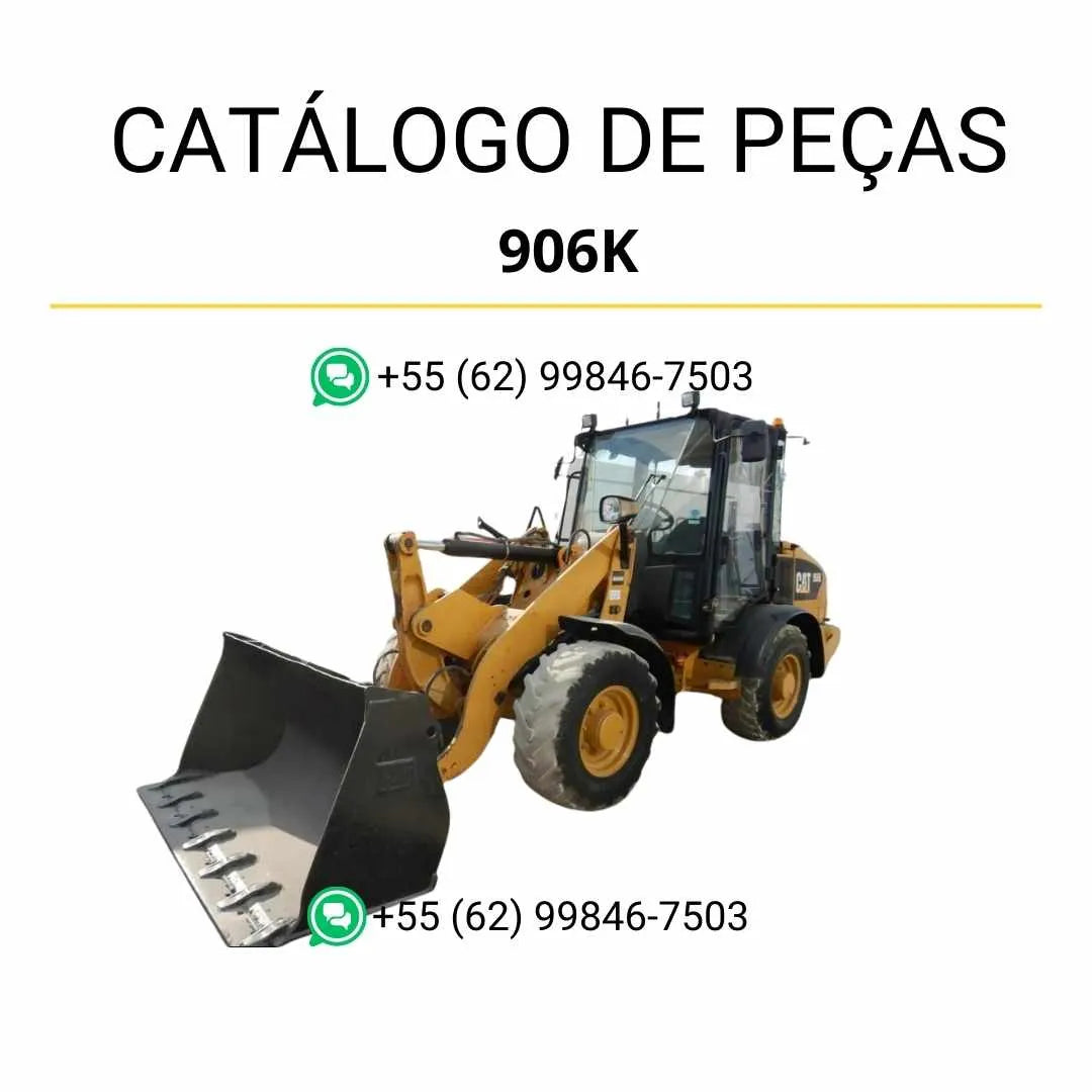 Catálogo de peças Caterpillar 906K em PDF com diagramas técnicos detalhados e lista completa de componentes para manutenção eficiente.