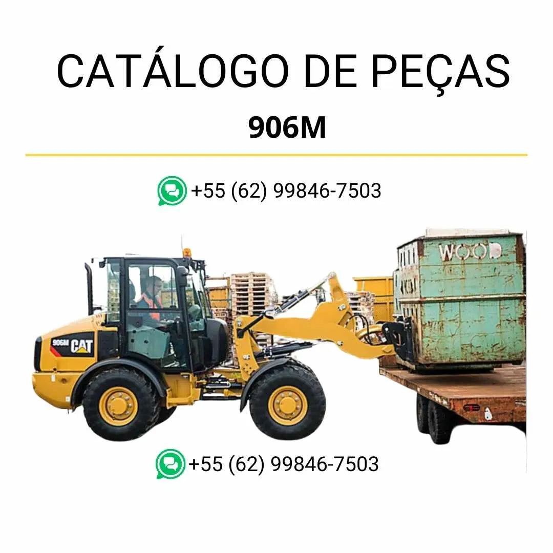 Catálogo de peças Caterpillar 906M em PDF com diagramas ilustrados e lista detalhada de componentes para manutenção completa.