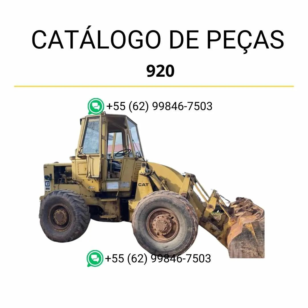 Catálogo de peças Caterpillar 920 em PDF com diagramas técnicos e lista completa de componentes originais da carregadeira de rodas.