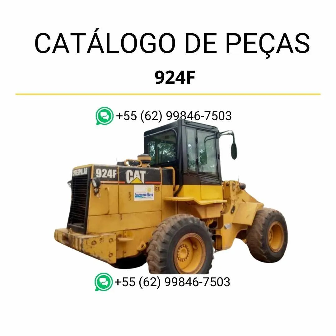 Catálogo de peças Caterpillar 924F em PDF com ilustrações técnicas detalhadas da carregadeira de rodas.