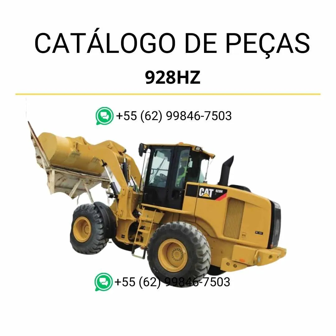 Catálogo de peças Caterpillar 928HZ em PDF com diagramas técnicos detalhados e lista completa de componentes da carregadeira de rodas.
