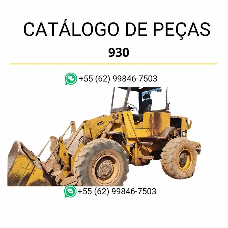 Catálogo de peças Caterpillar 930 em PDF com ilustrações técnicas e referências completas dos componentes da carregadeira de rodas.
