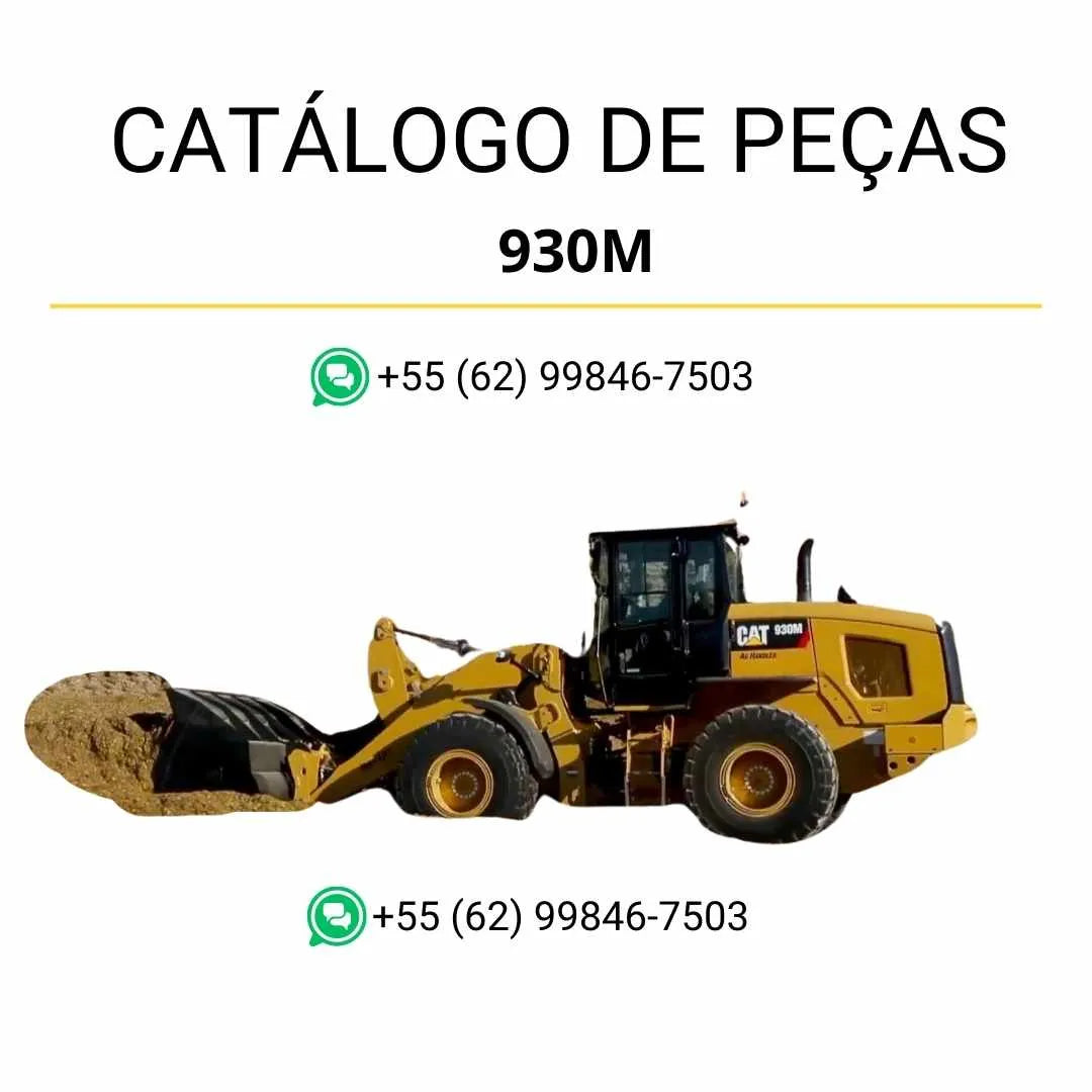 Catálogo de peças Caterpillar 930M em PDF com ilustrações técnicas detalhadas e lista completa dos componentes originais da carregadeira de rodas.