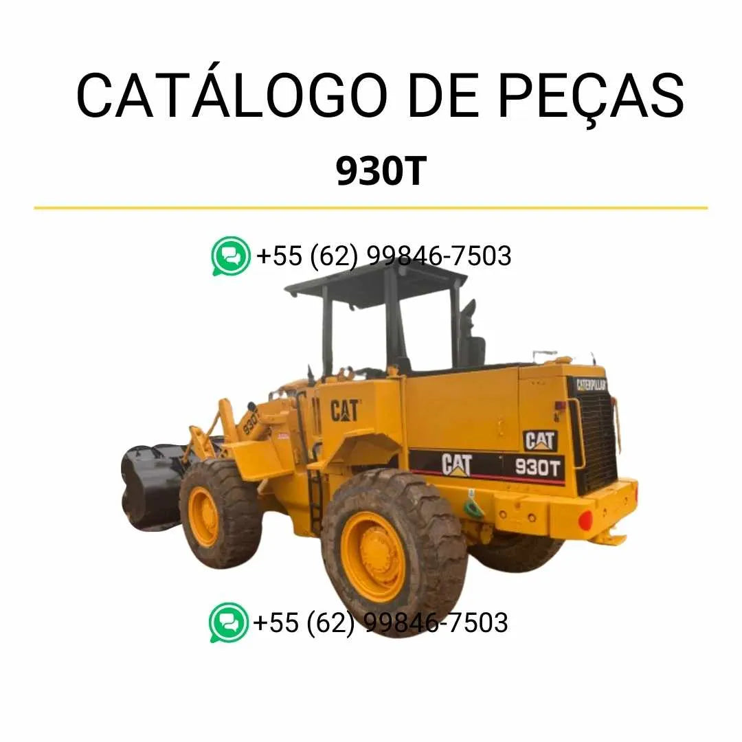 Catálogo de peças Caterpillar 930T em PDF com ilustrações técnicas detalhadas e lista completa dos componentes originais da carregadeira de rodas.