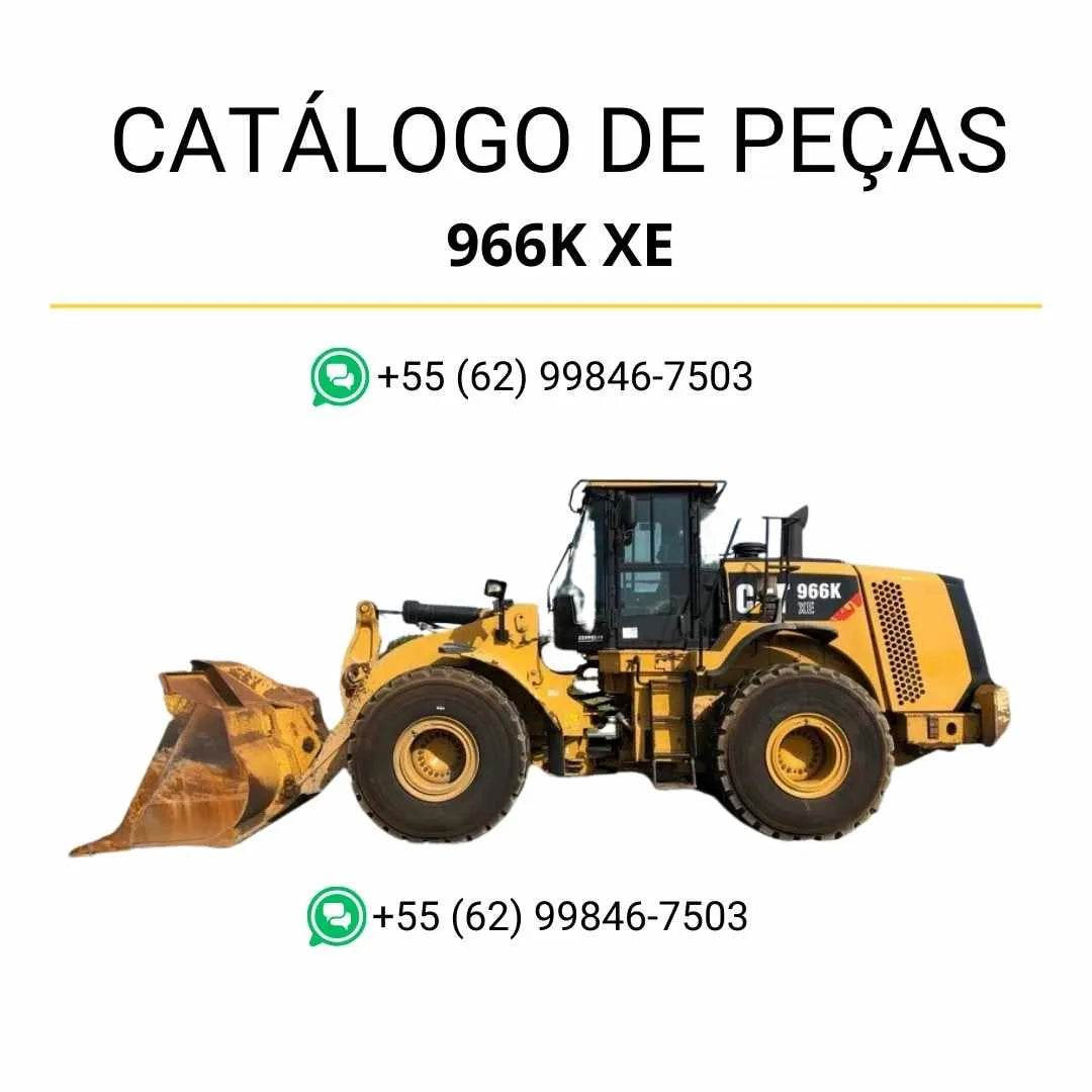 Catálogo de peças Caterpillar 966K XE em PDF com ilustrações detalhadas, identificação precisa e lista completa de componentes originais.