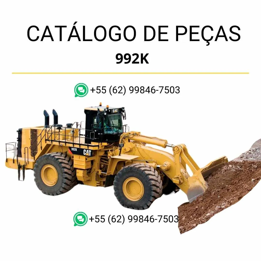 Catálogo de peças Caterpillar 992K Carregadeira de Rodas em PDF com diagramas detalhados e lista completa de componentes originais.