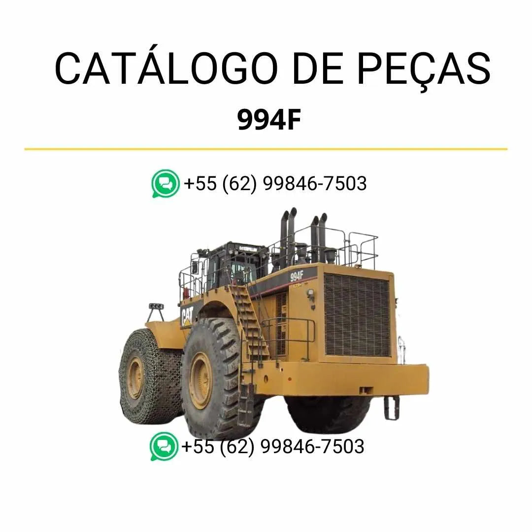 Catálogo de peças Caterpillar 994F Carregadeira de Rodas em PDF com ilustrações detalhadas e lista completa de componentes originais.