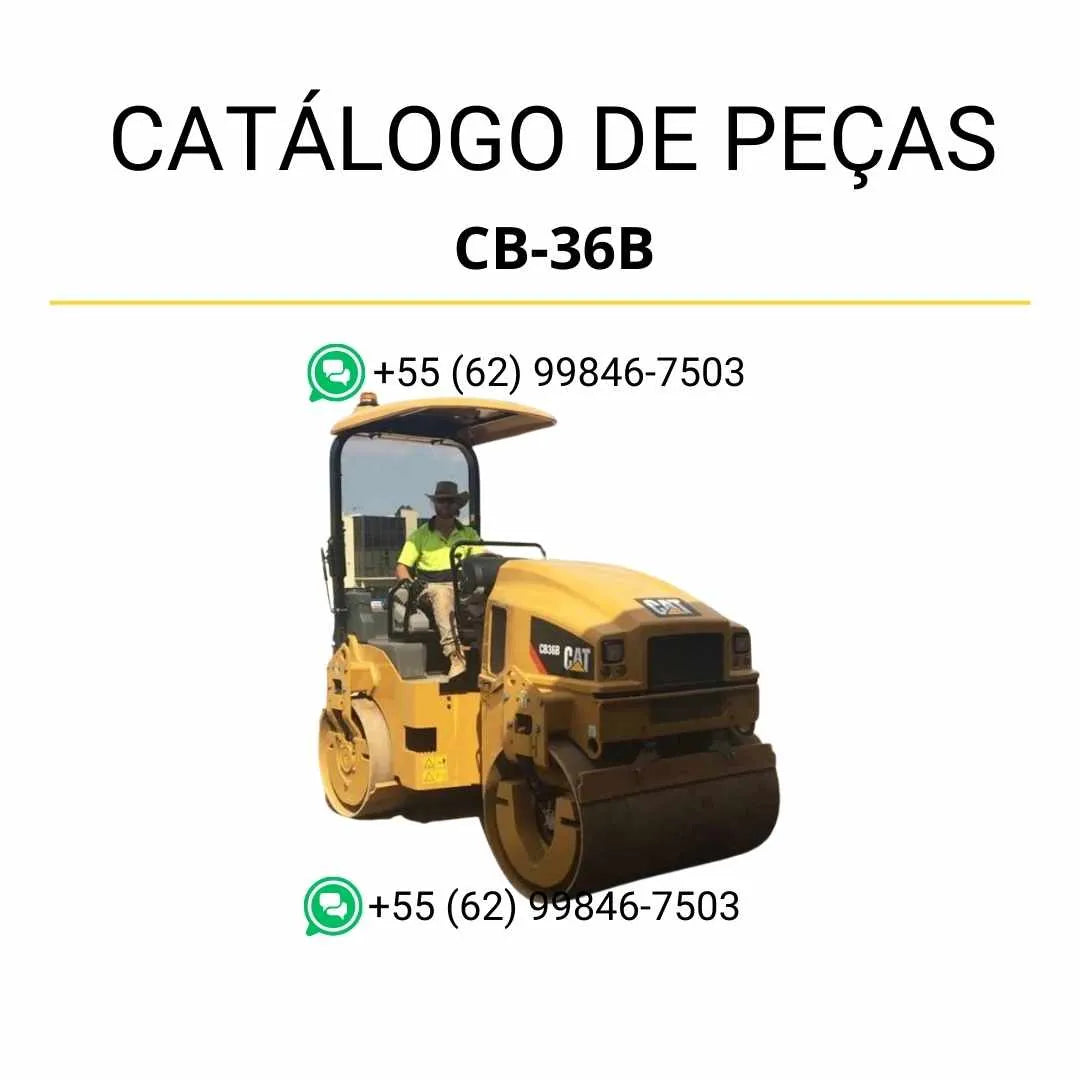 Catálogo de peças Caterpillar CB-36B em PDF com ilustrações técnicas detalhadas e lista completa de componentes originais para manutenção eficiente.