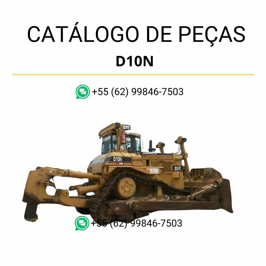 Catálogo de peças Caterpillar D10N em PDF com ilustrações técnicas detalhadas e lista completa de componentes originais.