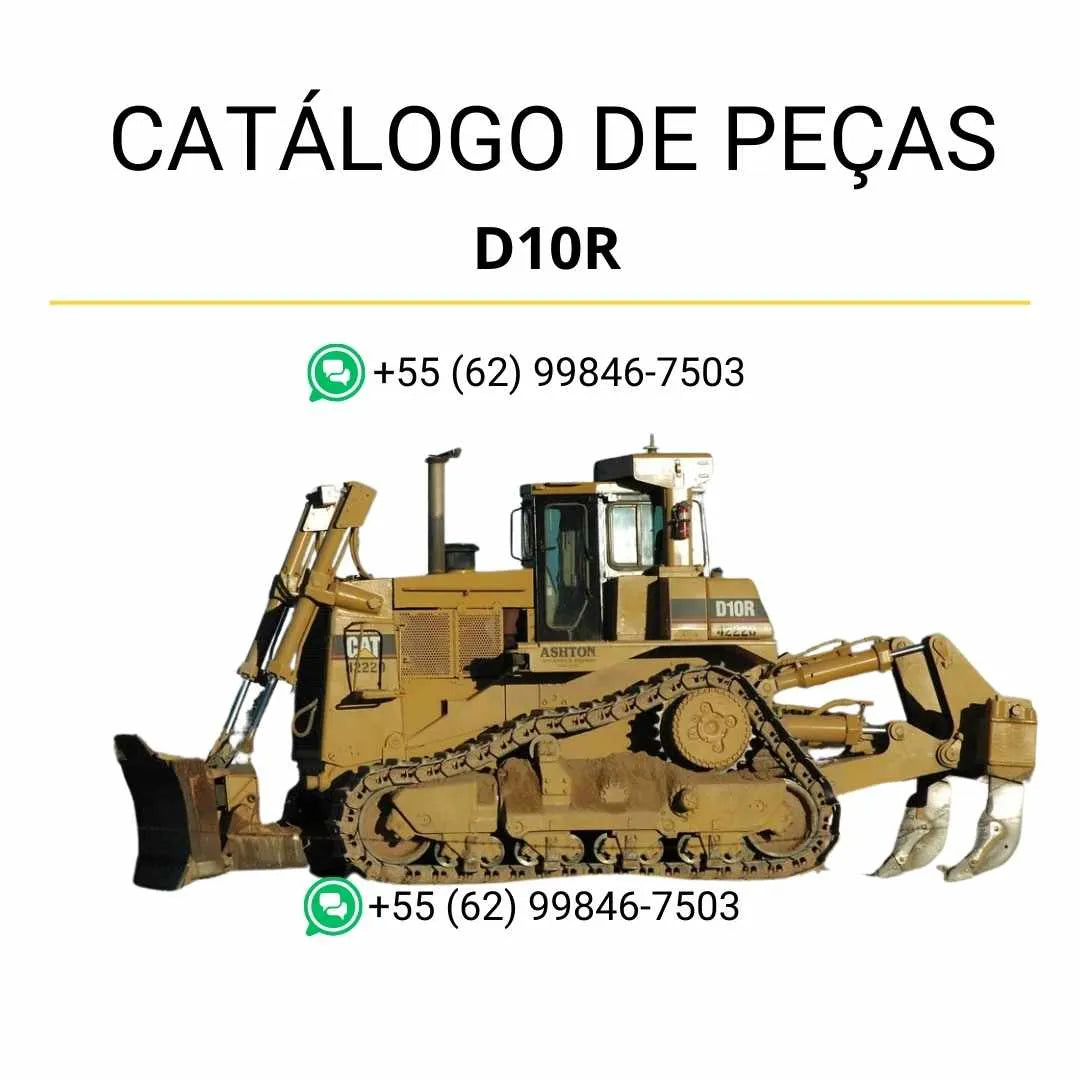 Catálogo de peças Caterpillar D10R em PDF com diagramas técnicos e lista completa de componentes originais do trator de esteira.