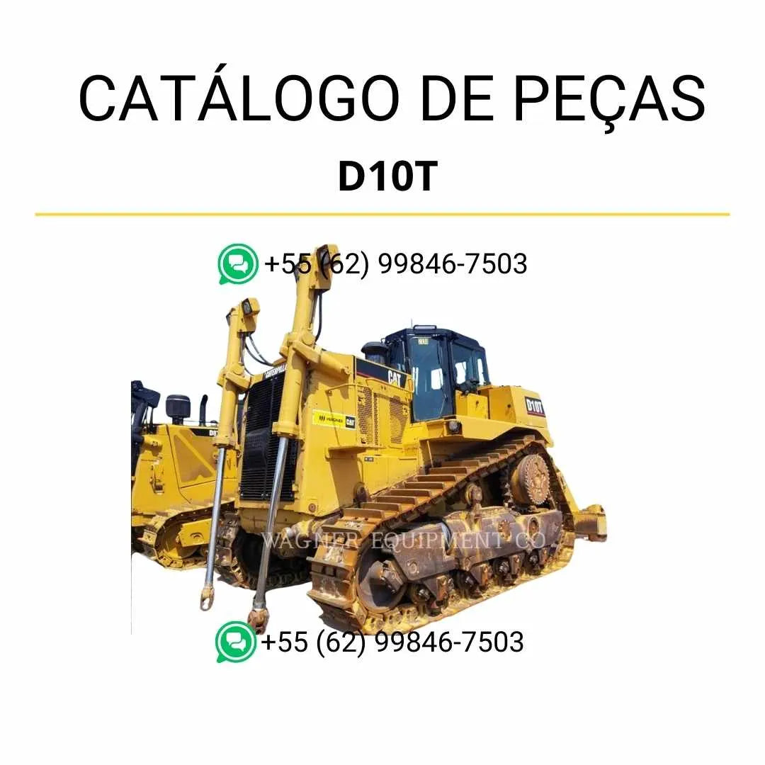 Catálogo de peças Caterpillar D10T em PDF com ilustrações técnicas detalhadas e lista completa de componentes originais do trator de esteira.