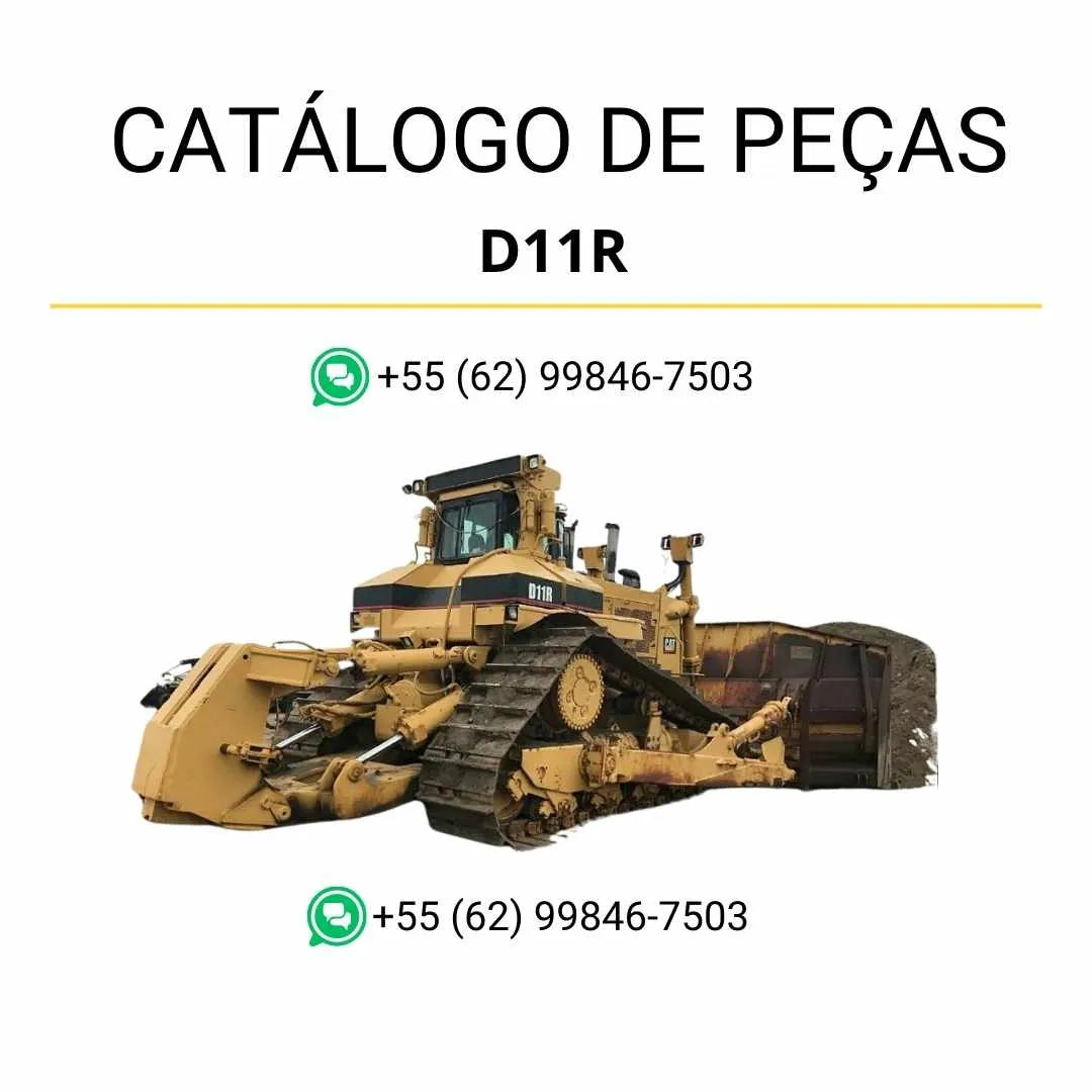 Catálogo de peças Caterpillar D11R em PDF com diagramas técnicos detalhados e lista de componentes originais do trator de esteira.