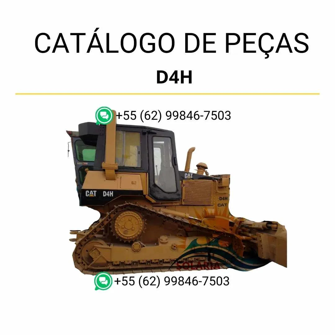 Catálogo de peças Caterpillar D4H em PDF com diagramas detalhados e lista completa de componentes originais do trator de esteira.
