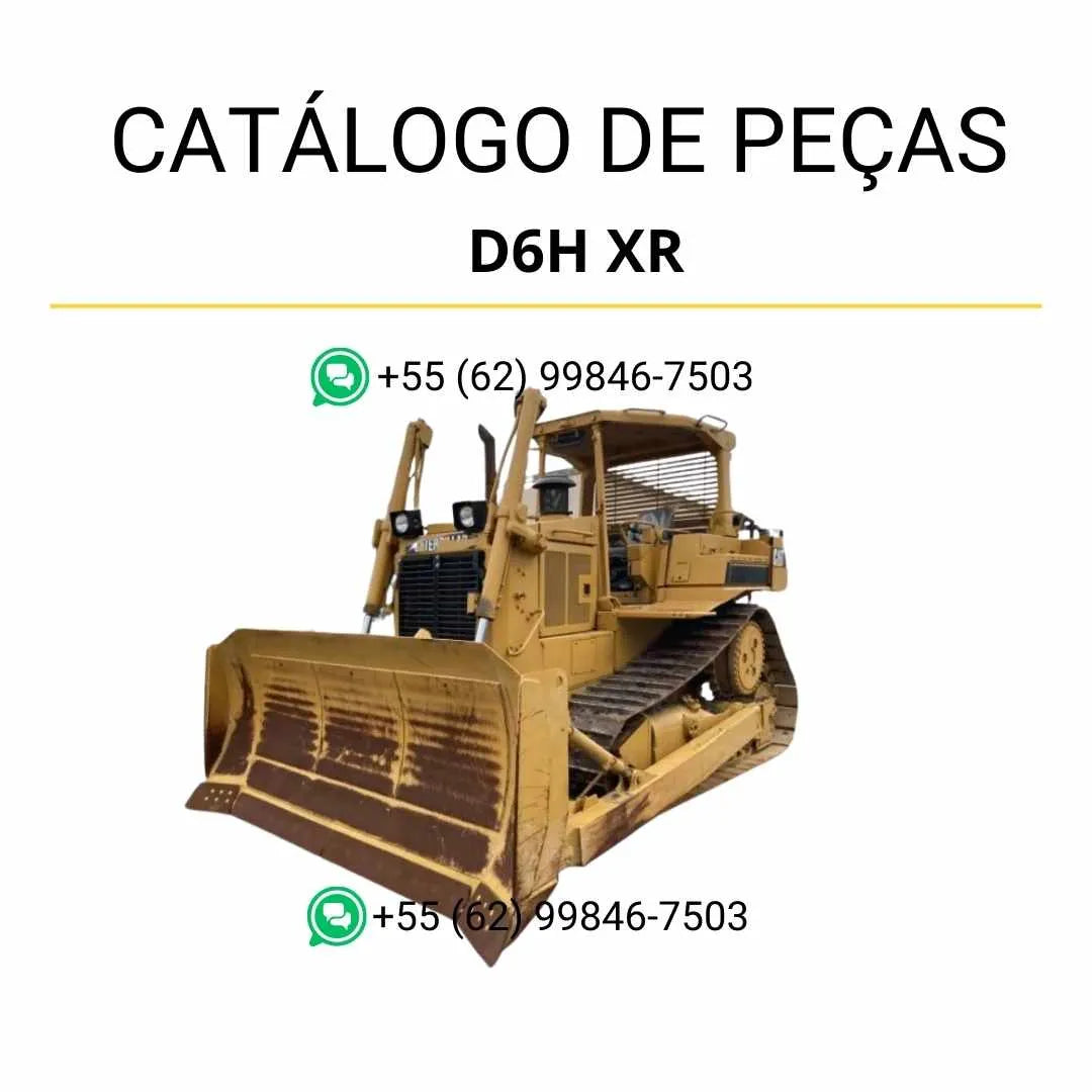 Catálogo de peças Caterpillar D6H XR em PDF com ilustrações técnicas detalhadas e lista completa de componentes originais do trator de esteira.
