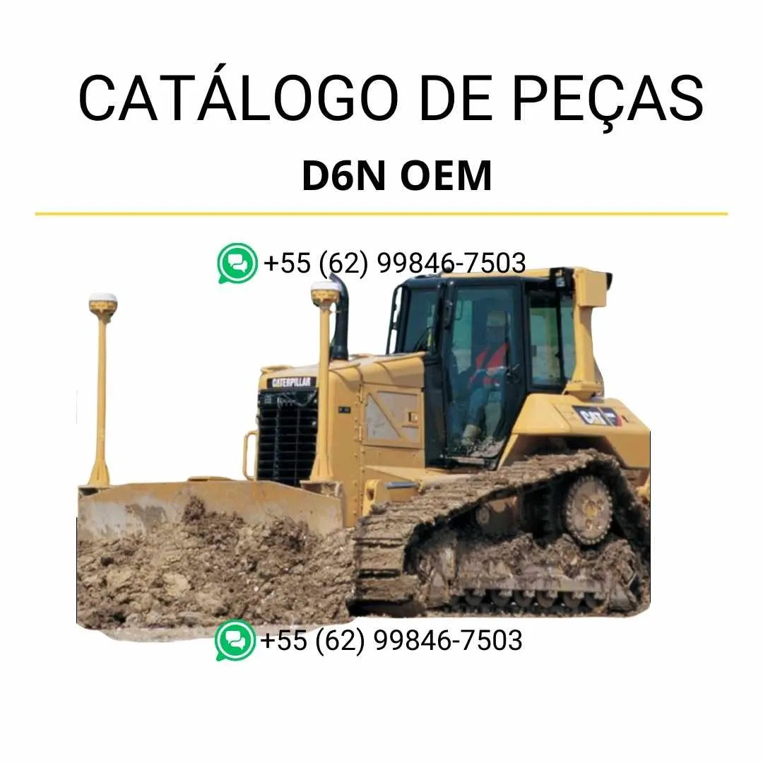 Catálogo de peças Caterpillar D6N OEM em PDF com diagramas técnicos precisos e lista completa de componentes originais do trator de esteira.