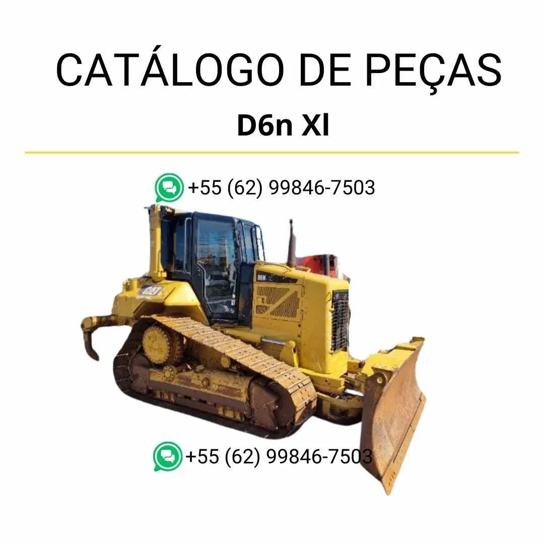 Catálogo de peças do trator Caterpillar D6N XL em PDF com diagramas detalhados, códigos originais e ilustrações técnicas completas.