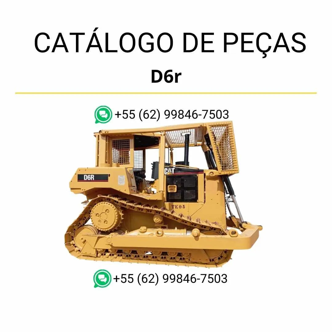 Catálogo de peças do trator Caterpillar D6R Series II em PDF com diagramas técnicos completos e lista detalhada de componentes originais.