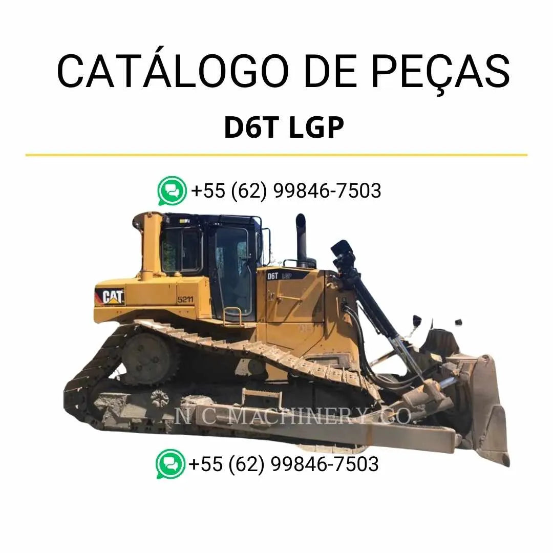Catálogo de peças Caterpillar D6T LGP em PDF com diagramas técnicos detalhados e identificação precisa de cada componente original.