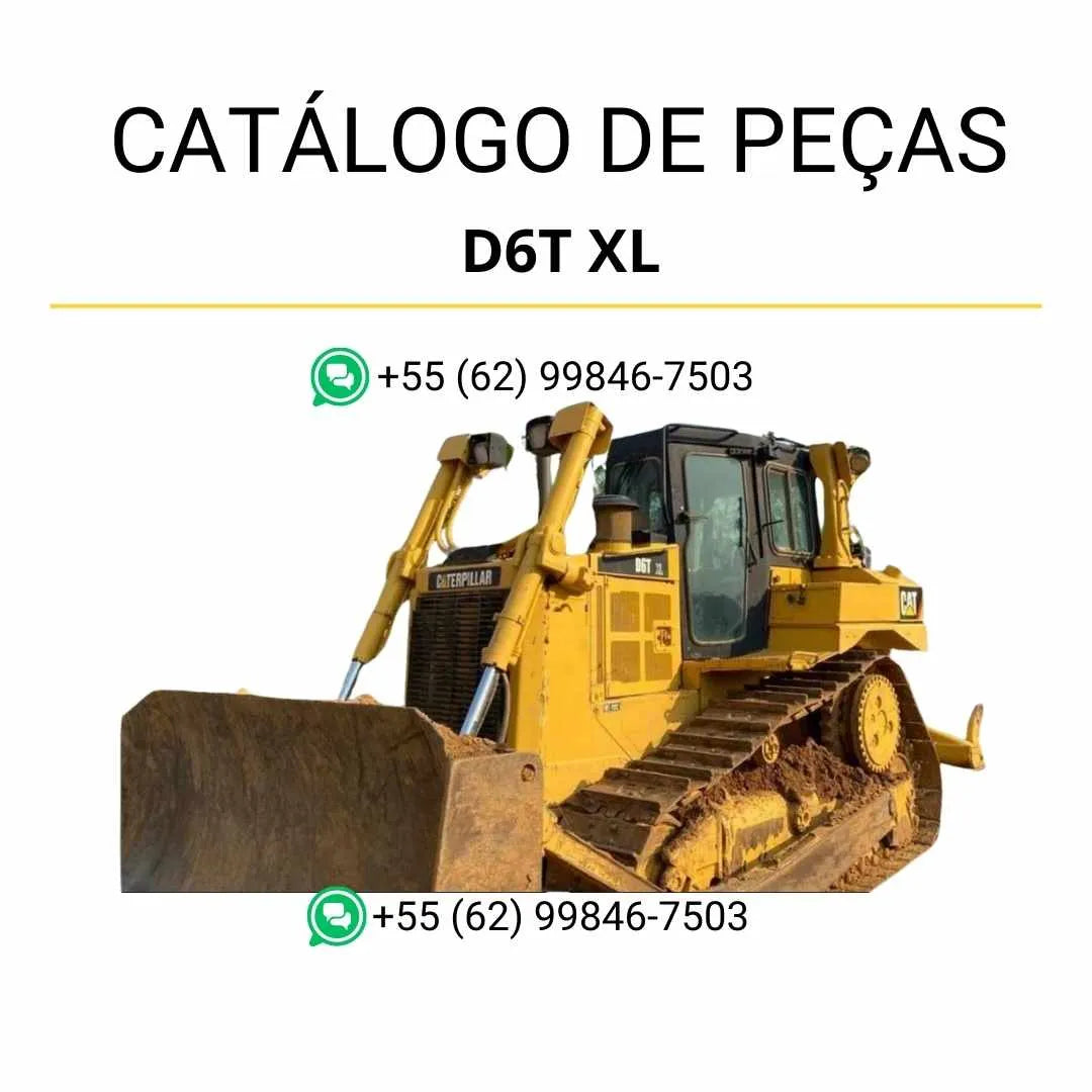Catálogo de peças Caterpillar D6T XL em PDF com diagramas técnicos detalhados e lista completa de componentes originais.