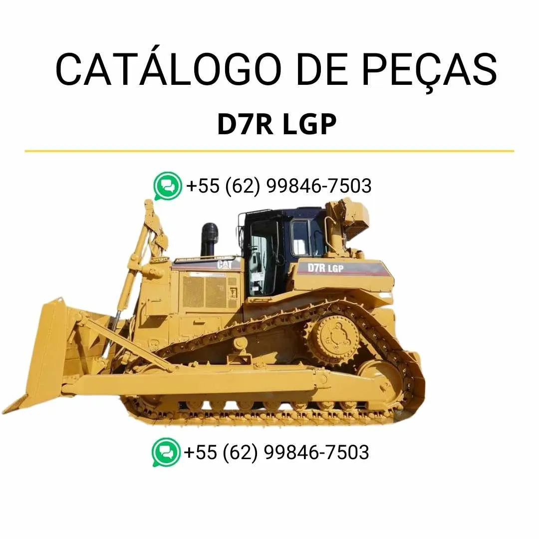 Catálogo de peças Caterpillar D7R LGP em PDF com diagramas ilustrados e lista completa de componentes originais para manutenção precisa.
