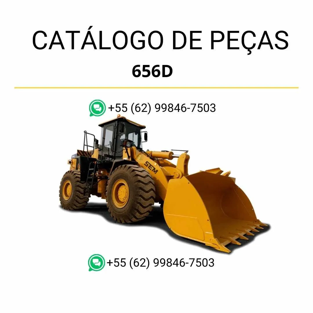 Catálogo de peças da carregadeira de rodas Caterpillar SEM 656D em PDF, com diagramas detalhados e lista completa de componentes originais.