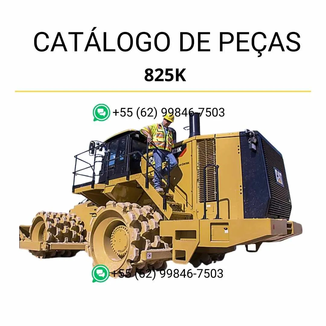 Catálogo de peças Caterpillar 826B em PDF com lista completa de componentes originais do compactador de aterro.
