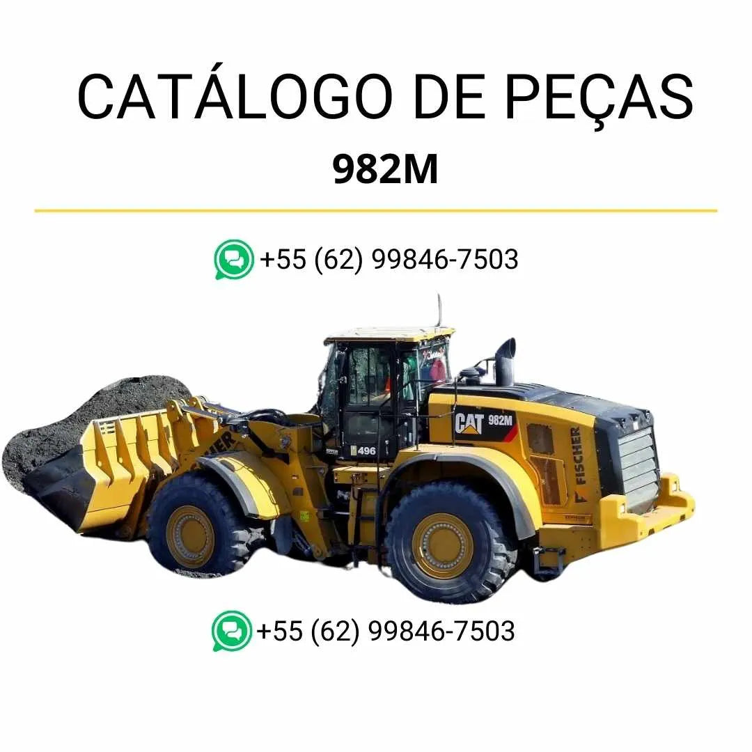 Catálogo de peças Caterpillar 986H em PDF com ilustrações detalhadas e lista completa de componentes originais da carregadeira de rodas.