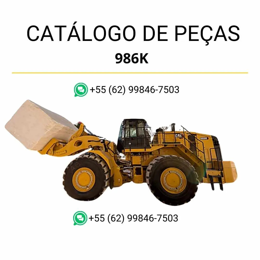 Catálogo de peças Caterpillar 988B em PDF com diagramas detalhados e lista completa de componentes originais da carregadeira de rodas.