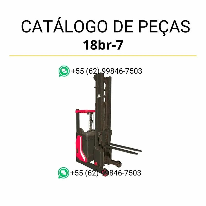 Catálogo de peças Hyundai 14-15-18BR-7 em inglês, com ilustrações técnicas detalhadas, vistas explodidas e lista de componentes originais em PDF.