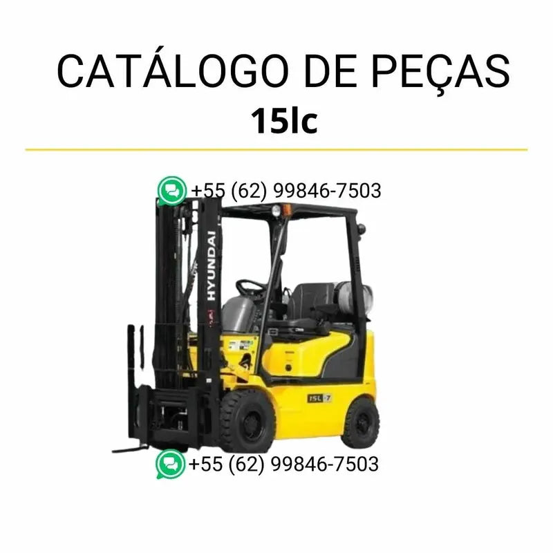 Catálogo de peças Hyundai 15LC-18LC-20LCA-7 em PDF com diagramas técnicos e lista completa de componentes originais da empilhadeira.