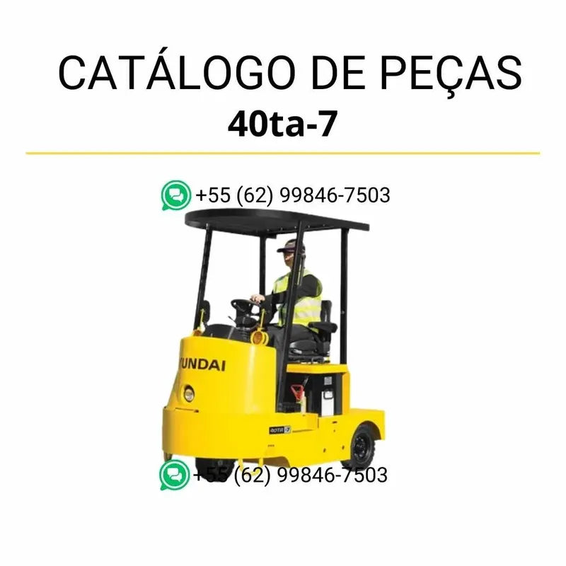 Catálogo de peças Hyundai 15PA-40TA-7 em inglês, com diagramas técnicos detalhados, ilustrações precisas e lista completa de componentes originais em PDF.