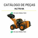 Catálogo de peças das pás carregadeiras Hyundai HL770-9A e HL770XTD-9A em PDF, com ilustrações técnicas e lista completa de componentes originais.