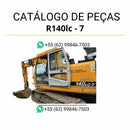 Catálogo de peças Hyundai R140LC-7 em inglês, com diagramas detalhados e lista completa de componentes originais em formato PDF.