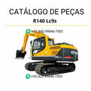 Catálogo de peças da escavadeira Hyundai R140LC9S em PDF, com diagramas técnicos e lista detalhada de componentes originais.