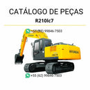 Catálogo de peças da escavadeira Hyundai R210LC7 em PDF, com diagramas técnicos completos e lista detalhada de componentes originais.