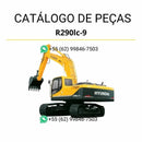 Catálogo de peças Hyundai R290LC-9 em PDF no idioma inglês, com diagramas técnicos detalhados e identificação completa dos componentes da escavadeira.