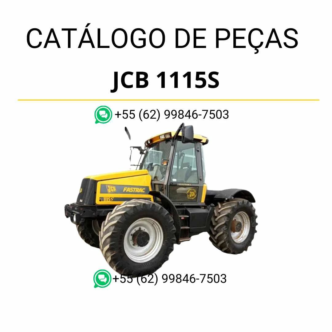 Catálogo de peças JCB 1115S Fastrac em PDF com diagramas ilustrados e identificação completa dos componentes originais