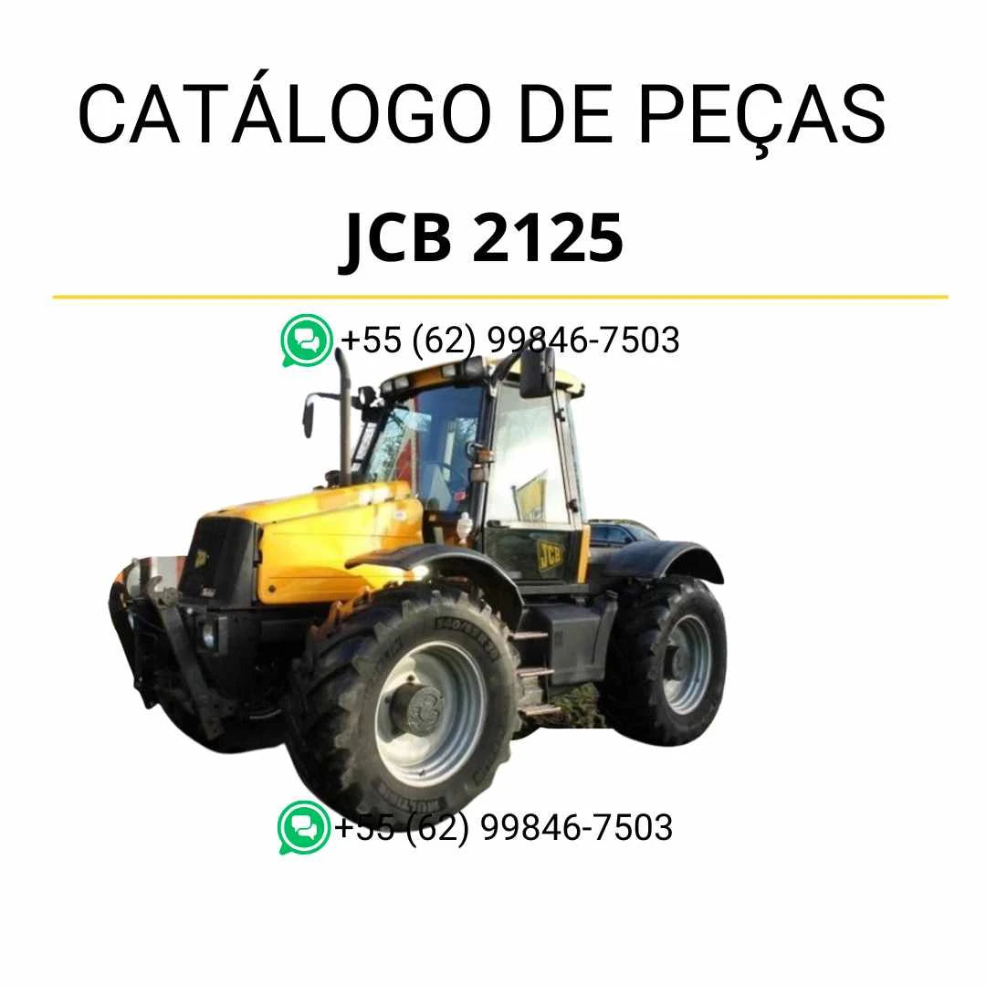 Catálogo de peças JCB 2125 Fastrac em PDF com diagramas técnicos detalhados e identificação completa de componentes originais