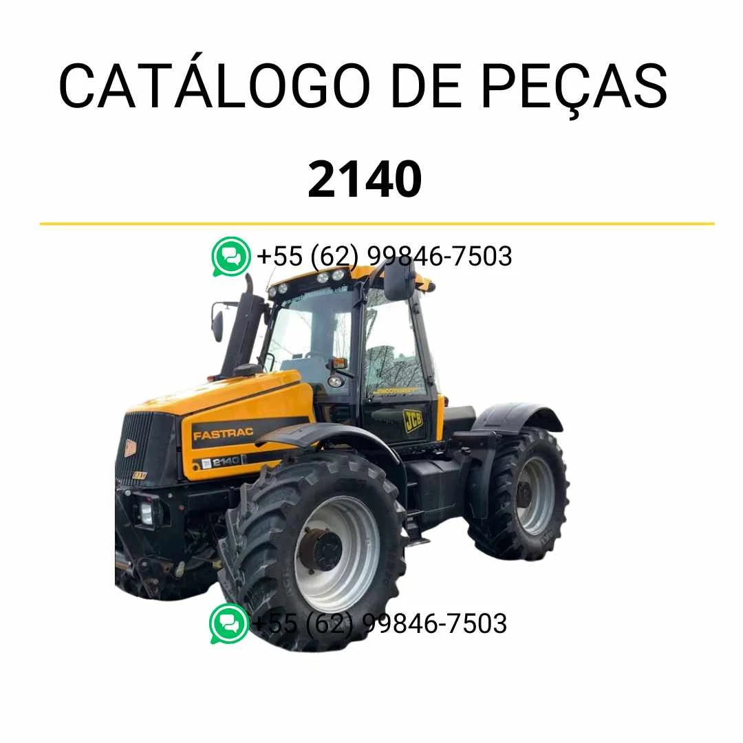 Catálogo de peças JCB 2140 Fastrac em PDF com ilustrações técnicas detalhadas e identificação completa dos componentes originais